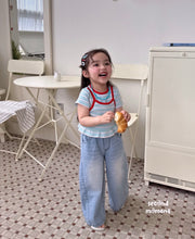 Charger l'image dans la galerie, 【即納】ボーダー重ね着T　second moment 重ね着キャミ Tシャツ　韓国子供服　90〜160 Jr. Wselect - W select  baby kids
