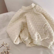 Load image into Gallery viewer, 【予約】キルティングTOPS  裏起毛　長袖　ゆったり　冬80～130ｃｍ　Wselect
