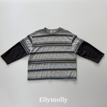 Load image into Gallery viewer, 【予約】キャンパスカラーブロックティー　長袖　トップス　AW 韓国  韓国子供服　2026 ELLYMOLLY - W select  baby kids
