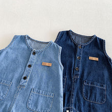 Charger l'image dans la galerie, 【予約】デニムロンパース&amp;キャップ　夏　73～100ｃｍ　baby　子供服　 Wselect　SS 子供服　 Wselect - W select  baby kids
