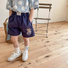 Load image into Gallery viewer, 【予約】 くまちゃん刺繍ハーフパンツ  bottom　刺繍　80～130ｃｍ　Wselect - W select  baby kids
