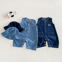 Charger l'image dans la galerie, 【予約】デニムロンパース&amp;キャップ　夏　73～100ｃｍ　baby　子供服　 Wselect　SS 子供服　 Wselect - W select  baby kids
