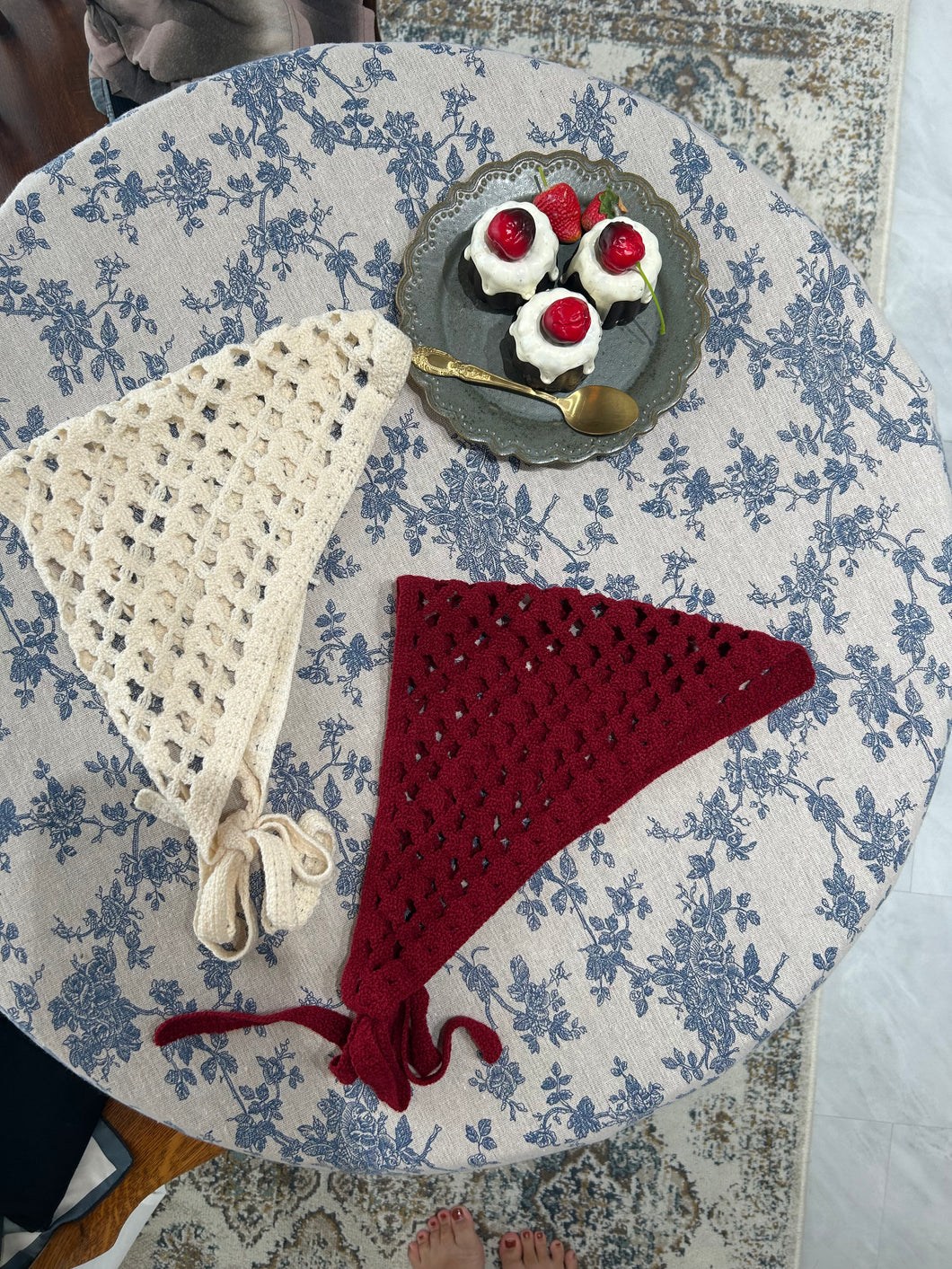 【即納】ニットボンネット　バブーシュカ　帽子　ヘッドアクセ　秋冬　女の子　Wselect