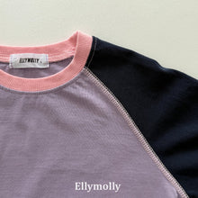 Load image into Gallery viewer, 【予約】カラーブロックラグランティー　長袖　トップス　AW 韓国  韓国子供服　2026 ELLYMOLLY - W select  baby kids
