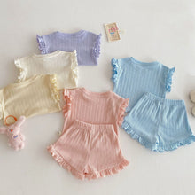 Cargar imagen en el visor de la galería, 【予約】フリルセットアップ　夏　73～120ｃｍ　子供服　フリル　baby SS 子供服　 Wselect - W select  baby kids
