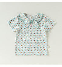 Charger l'image dans la galerie, 【予約】レトロ柄襟付きTシャツ　tops 夏　80〜130  Tシャツ　baby 子供服　SS　Wselect - W select  baby kids
