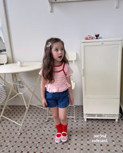 Charger l'image dans la galerie, 【即納】ボーダー重ね着T　second moment 重ね着キャミ Tシャツ　韓国子供服　90〜160 Jr. Wselect - W select  baby kids

