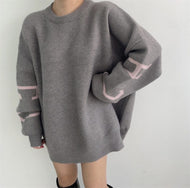 [Ready to ship] Big logo knit, oversized, winter, autumn, ladies, women's, Wselect