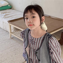 画像をギャラリービューアに読み込む, 【予約】 フリルミドルワンピース  ホワイト　ブルー　80～130ｃｍ　Wselect - W select  baby kids
