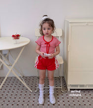 Charger l'image dans la galerie, 【即納】ボーダーリボン　ピタT　second moment  Tシャツ　韓国子供服　90〜160 Jr. Wselect - W select  baby kids
