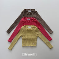【予約】ダイイングウェイブトップ　長袖　トップス　AW 韓国  韓国子供服　2026 ELLYMOLLY - W select  baby kids