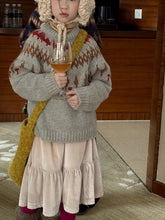 Load image into Gallery viewer, 【予約】ノルディックセーター　ニット　長袖　冬90～150ｃｍ　Wselect
