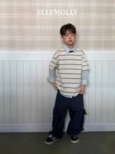画像をギャラリービューアに読み込む, 【予約】エブリデイティー Tシャツ　ボーダー　小学生 SS 韓国 2026 ELLYMOLLY
