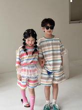 Load image into Gallery viewer, 【予約】マルチカラーセットアップ　夏　ボーダー　100～160ｃｍ　子供服　 おそろい　SS 子供服　 Wselect - W select  baby kids
