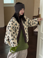 Load image into Gallery viewer, 【予約】花柄ボアコート　羽織　ボア　あったか　冬90～150ｃｍ　Wselect
