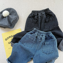 画像をギャラリービューアに読み込む, 【予約】英字ストレートデニムパンツ　bottom 春　夏　80～130ｃｍ　Wselect

