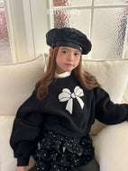 【即納】リボンショートトップス　MTM　TOPS　AW 韓国 2025 ELLYMOLLY