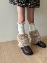 Load image into Gallery viewer, 【即納】ファーレッグウォーマー　bottom　AW 韓国 2025 ELLYMOLLY
