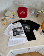 【即納】Matilda&lee  モノトーンわんこ　Tシャツ　犬　モノトーン　韓国子供服　90〜160 Jr. Wselect - W select  baby kids