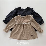 【予約】マスクチェックブラウス　長袖　トップス　AW 韓国  韓国子供服　2026 ELLYMOLLY - W select  baby kids