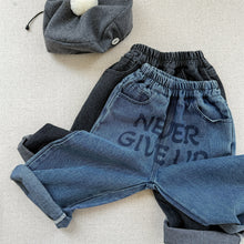 画像をギャラリービューアに読み込む, 【予約】英字ストレートデニムパンツ　bottom 春　夏　80～130ｃｍ　Wselect
