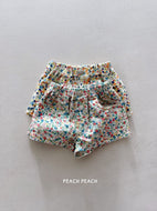 【予約】23日まで　ブルームショートパンツ　bottom　2025　Kids　ジュニアサイズ　peach