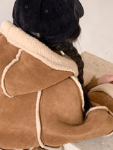 Load image into Gallery viewer, 【予約】ムートン風コート　ムートン　brown coat　冬90～150ｃｍ　Wselect
