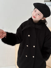 Load image into Gallery viewer, 【予約】リボン付きピーコート　長袖　outer　冬90～150ｃｍ　Wselect
