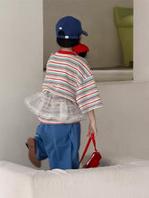 Load image into Gallery viewer, 【予約】マルチボーダービッグTシャツ　　夏　100～160ｃｍ　子供服　 Wselect　SS 子供服　 Wselect - W select  baby kids
