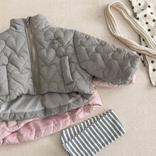 Load image into Gallery viewer, 【予約】ハートキルティングコート  羽織　あったか　冬80～130ｃｍ　Wselect
