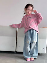 Load image into Gallery viewer, 【予約】 SpringボーダーロンT  ボーダー　ゆったり　90～150ｃｍ　Wselect - W select  baby kids
