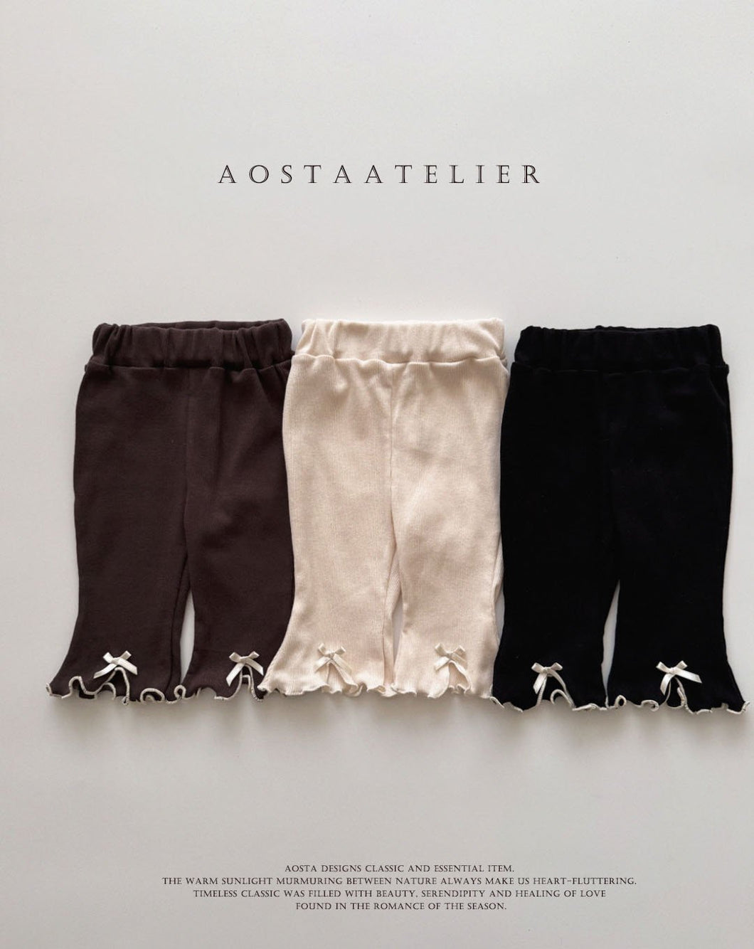 [Pre-order] Aosta Ribbon Flare Pants Summer Bottoms Baby Kids Wselect Aosta