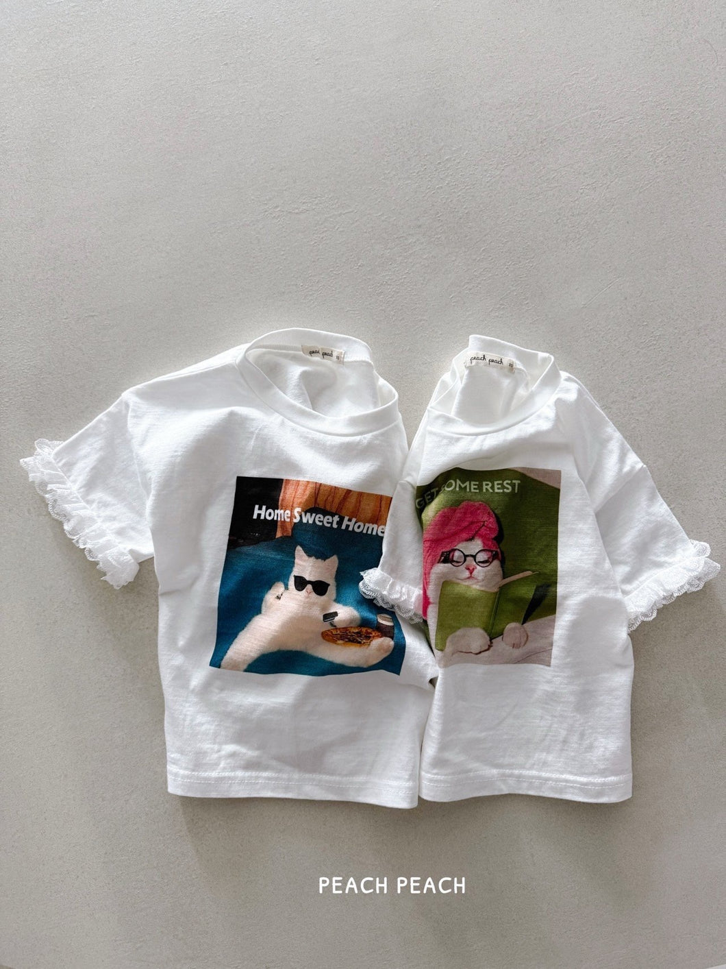 【予約】　ミャオウT　tops　2025　Kids　ジュニアサイズ　peach peach