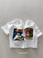 【予約】　ミャオウT　tops　2025　Kids　ジュニアサイズ　peach peach