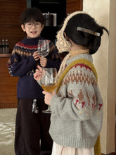 Load image into Gallery viewer, 【予約】ノルディックセーター　ニット　長袖　冬90～150ｃｍ　Wselect
