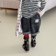 【予約】 立体ハーフパンツ　デニム　bottom  春　夏　80～130ｃｍ　Wselect - W select  baby kids