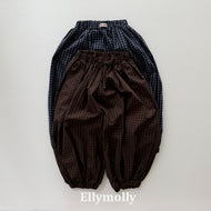 【予約】オータムグリドバルーンパンツ　ボトム　ゆったり　AW 韓国  韓国子供服　2026 ELLYMOLLY - W select  baby kids