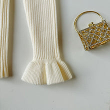 Load image into Gallery viewer, 【予約】フリル襟付き粒ニットトップス　長袖　ふりふり　冬100～140ｃｍ　Wselect
