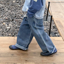 画像をギャラリービューアに読み込む, 【予約】英字ストレートデニムパンツ　bottom 春　夏　80～130ｃｍ　Wselect
