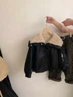 【予約】ボアエリレザーブルゾン　羽織　あったか　おそろい　110～170ｃｍ　Wselect