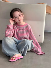 Load image into Gallery viewer, 【予約】 SpringボーダーロンT  ボーダー　ゆったり　90～150ｃｍ　Wselect - W select  baby kids
