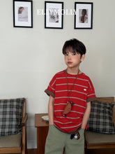 画像をギャラリービューアに読み込む, 【予約】エブリデイティー Tシャツ　ボーダー　小学生 SS 韓国 2026 ELLYMOLLY
