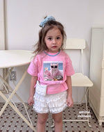 【即納】サングラス猫Tシャツ　second moment  Tシャツ　韓国子供服　90〜160 Jr. Wselect - W select  baby kids