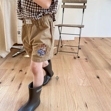 Load image into Gallery viewer, 【予約】 くまちゃん刺繍ハーフパンツ  bottom　刺繍　80～130ｃｍ　Wselect - W select  baby kids
