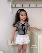 Charger l'image dans la galerie, 【即納】ボーダーリボン　ピタT　second moment  Tシャツ　韓国子供服　90〜160 Jr. Wselect - W select  baby kids
