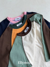 Load image into Gallery viewer, 【予約】カラーブロックラグランティー　長袖　トップス　AW 韓国  韓国子供服　2026 ELLYMOLLY - W select  baby kids
