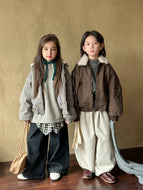 【予約】ビンテージパイロットジャケット　羽織　あったか　冬90～150ｃｍ　Wselect