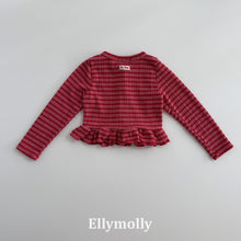 Load image into Gallery viewer, 【予約】ロエンフリルカーディガン　ボーダー　AW 韓国  韓国子供服　2026 ELLYMOLLY - W select  baby kids
