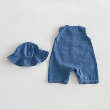 Charger l'image dans la galerie, 【予約】デニムロンパース&amp;キャップ　夏　73～100ｃｍ　baby　子供服　 Wselect　SS 子供服　 Wselect - W select  baby kids
