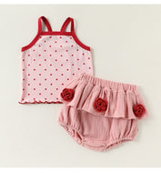 【予約】ポンポンスイートセットアップ　夏　73～100ｃｍ　baby 子供服　ブルマ　SS 子供服　 Wselect - W select  baby kids